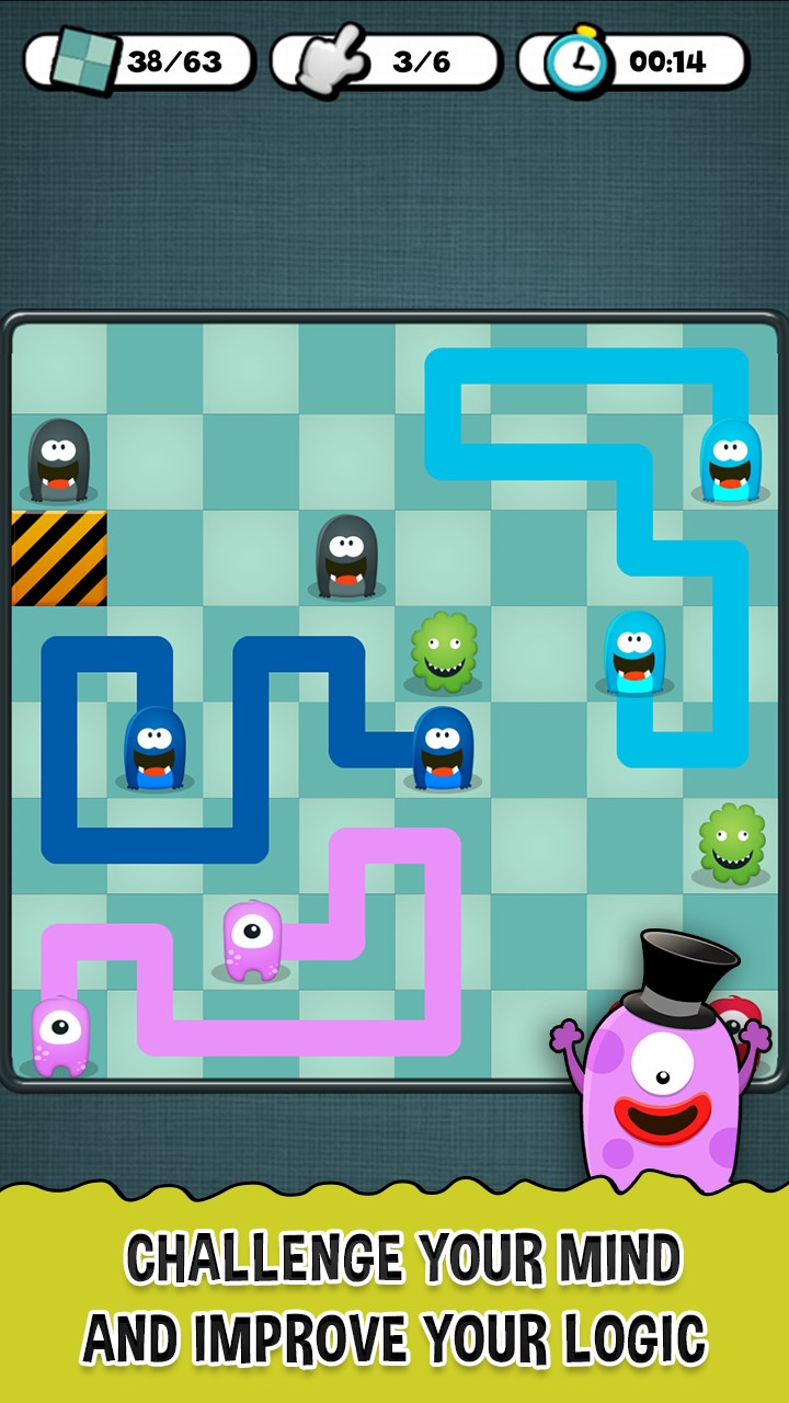 Challenge your mind with this monster connect game