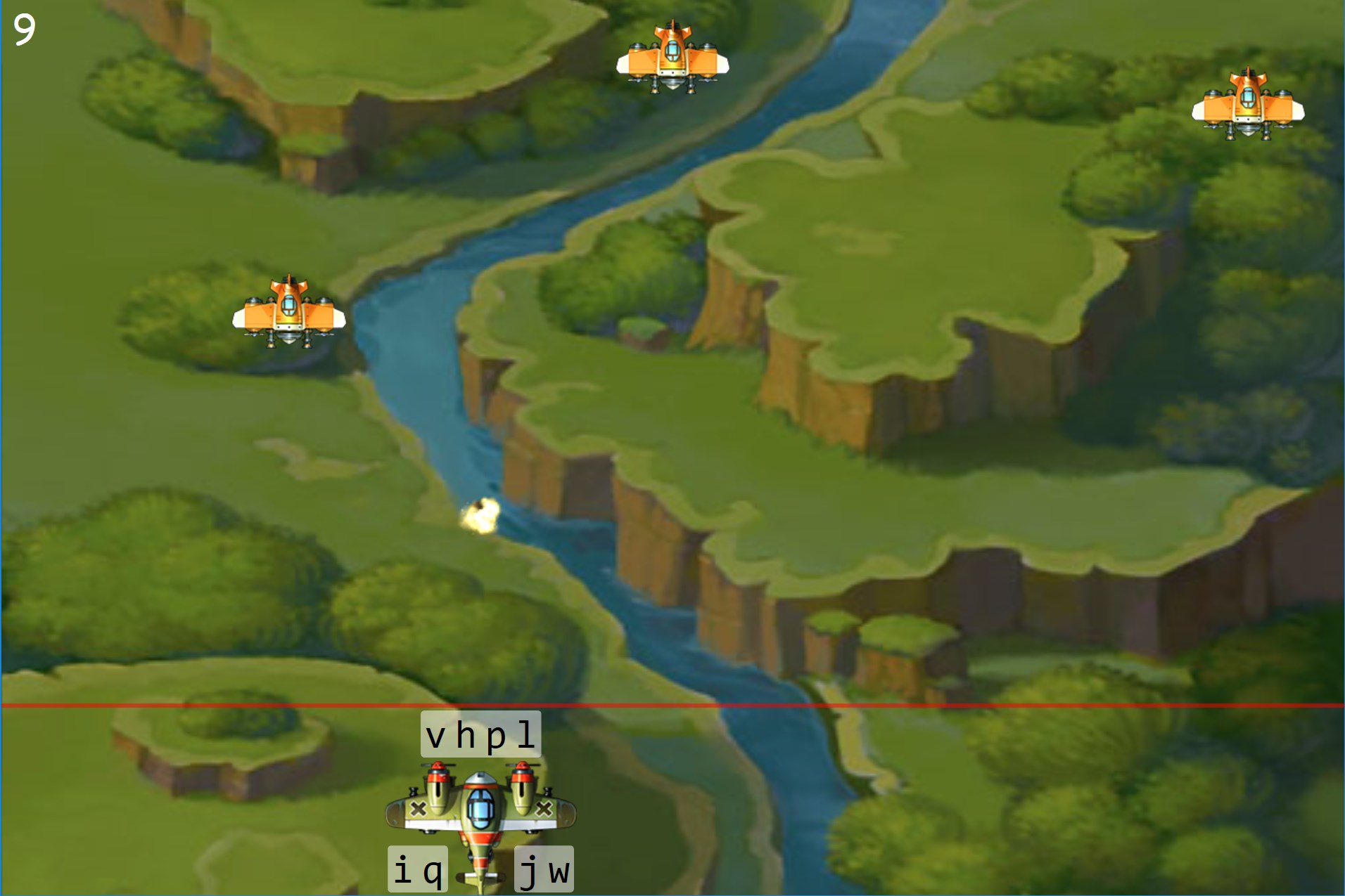 Screenshot 4 Air War: Typing windows