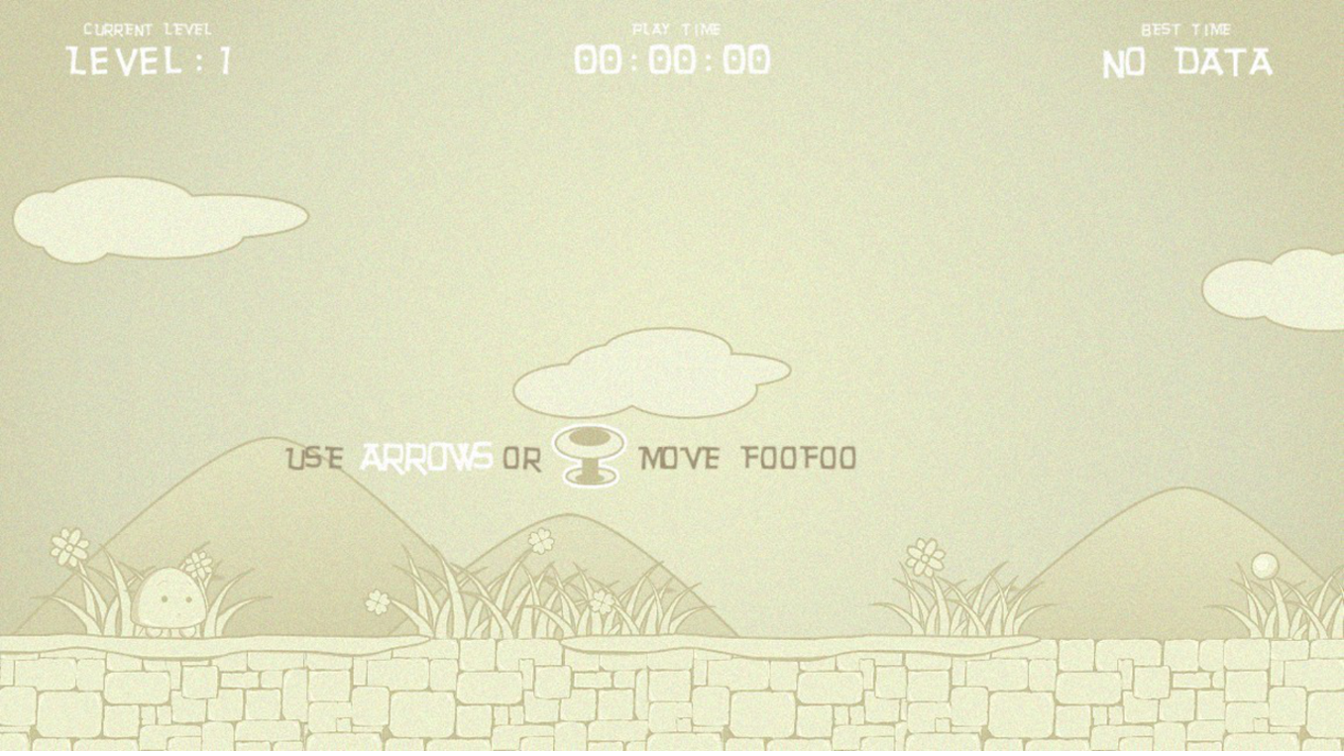 In the game, you as a player has to control the character FooFoo by running through each portal the level one by one to escape the ruins!