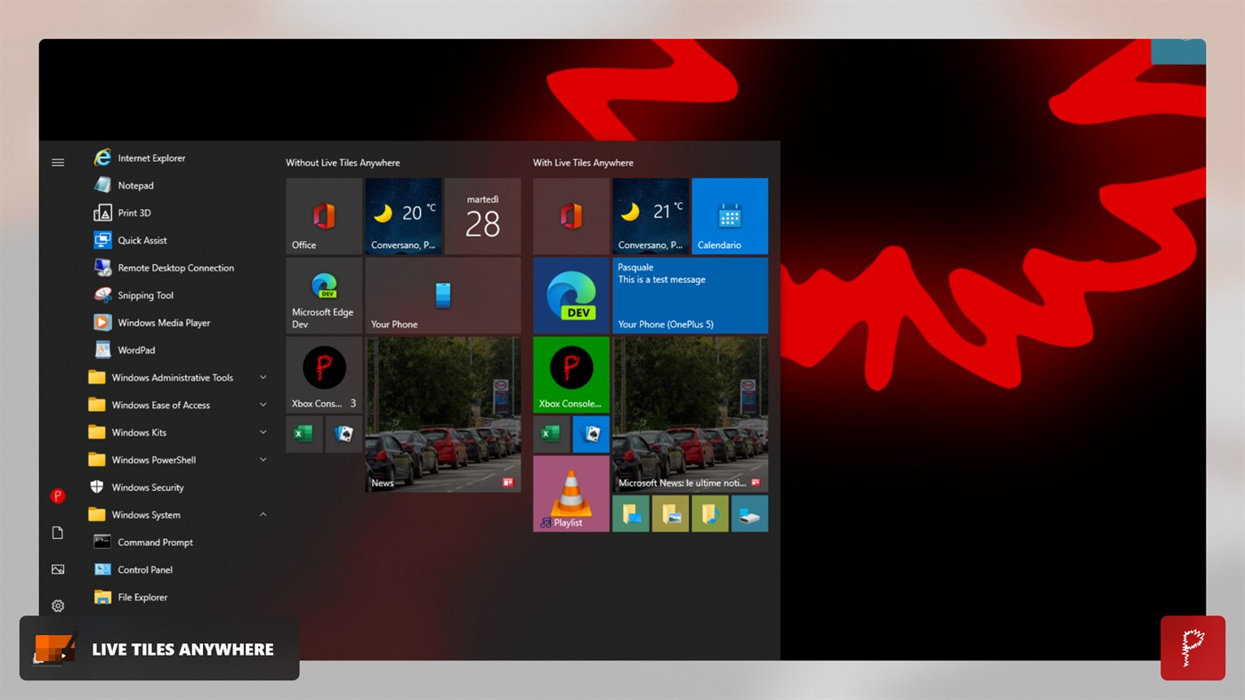 #5. Live Tiles Anywhere (Windows) 게시자: Pasqui industry