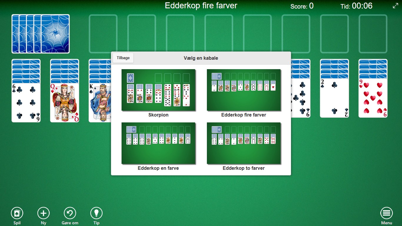 edderkop kabale gratis spille