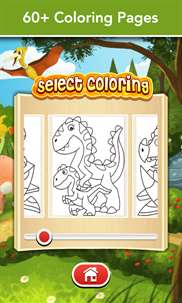 Dinosaur game - coloring pages screenshot 2