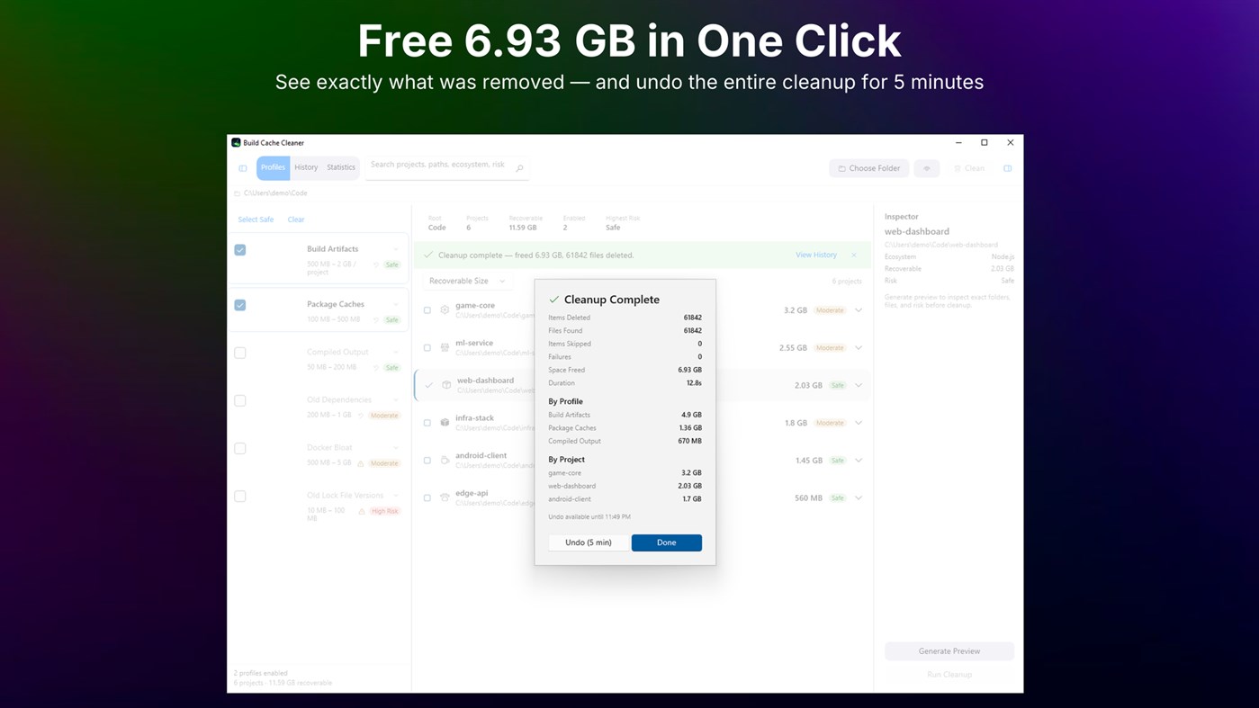 #2. Build Cache Cleaner (Windows) di: Rodrigo Dutra de Oliveira