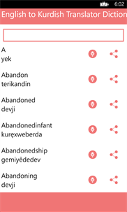 English to Kurdish Translator Dictionary Offline screenshot 2