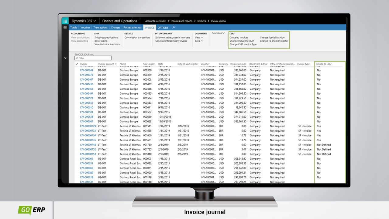 Snapshot 3 of GO-i.SAF. Automated Transfer of VAT Invoices Data