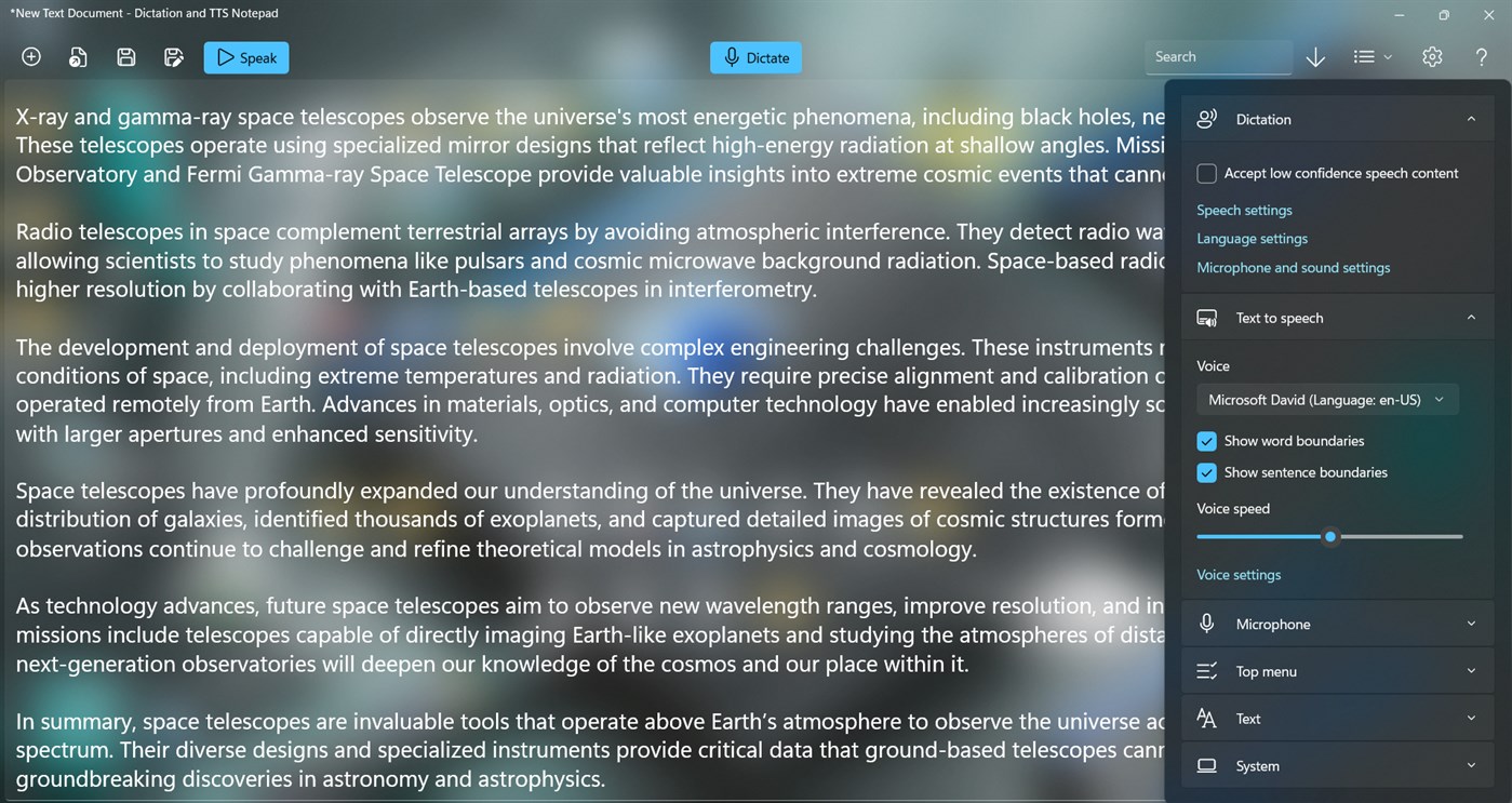 #5. Dictation and TTS Notepad (Windows) 由: Alexander Komarov