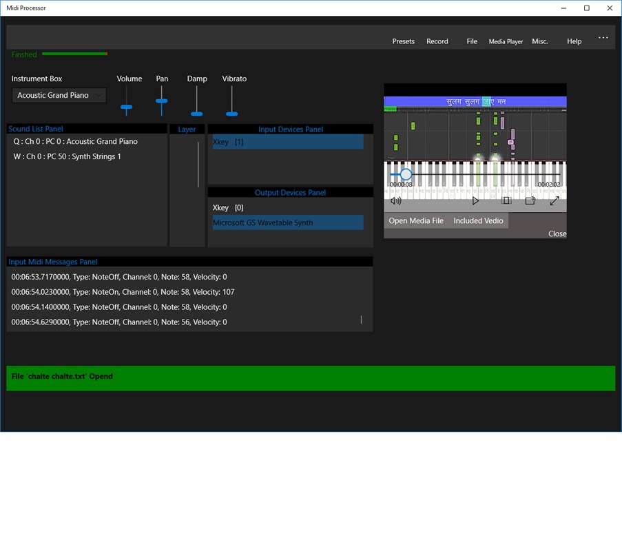 #2. Midi Processor (Windows) Av: BL Yaduwanshi