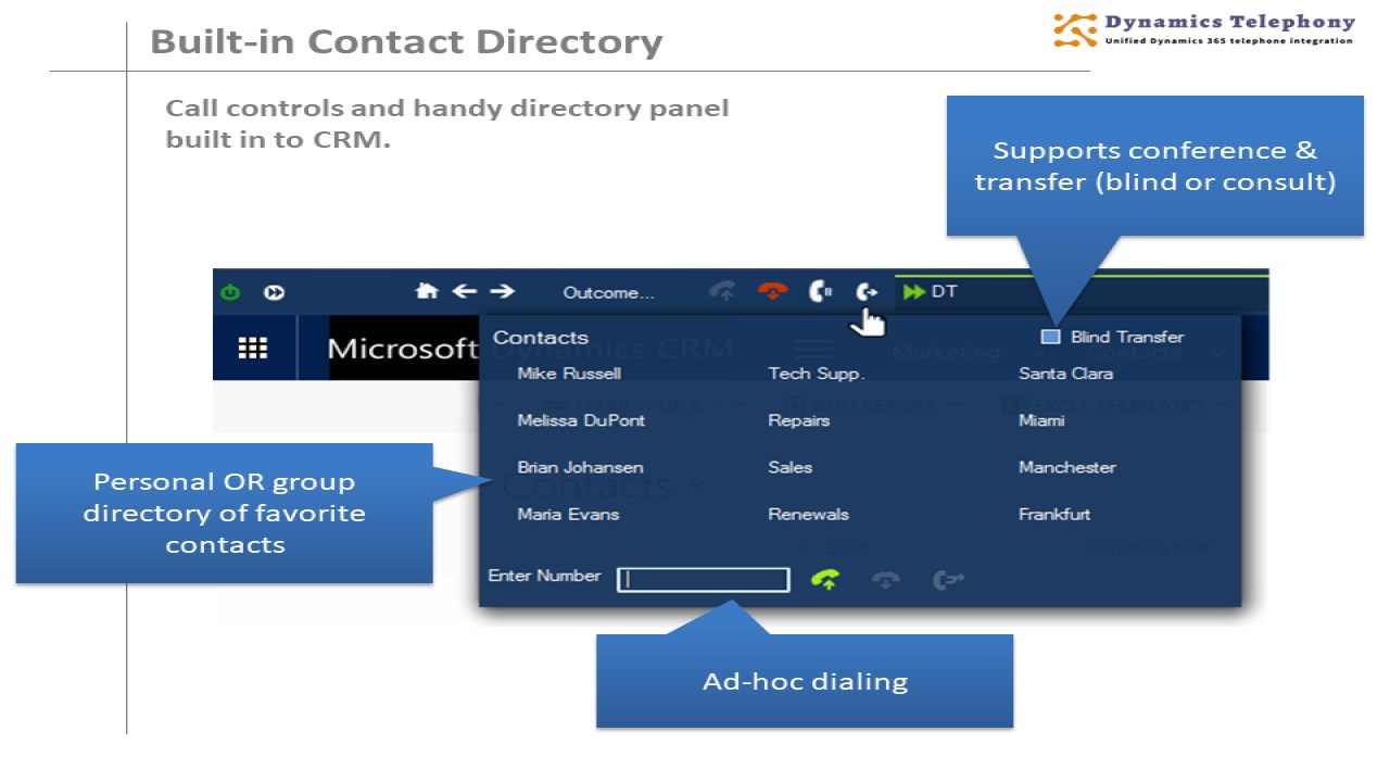 Snapshot 4 of Dynamics Telephony Contact us for free trial/demo