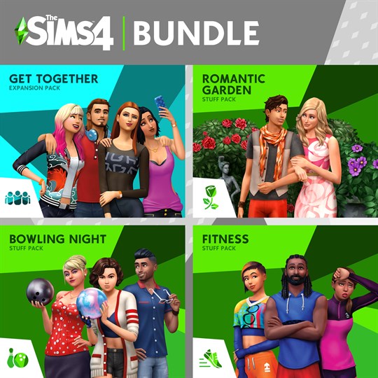 The Sims™ 4 Back to School Bundle – Get Together, Romantic Garden Stuff, Bowling Night Stuff, Fitness Stuff for xbox