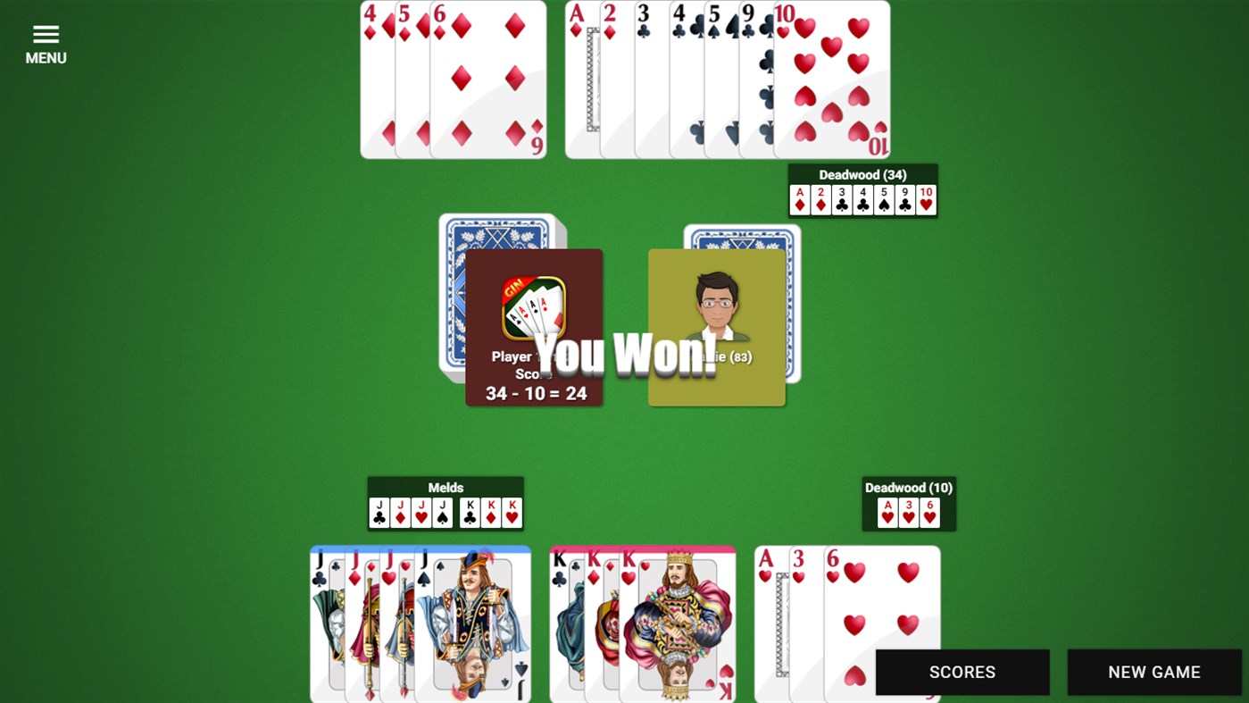 #6. Gin Rummy ! (Windows) 由: TreeCardGames