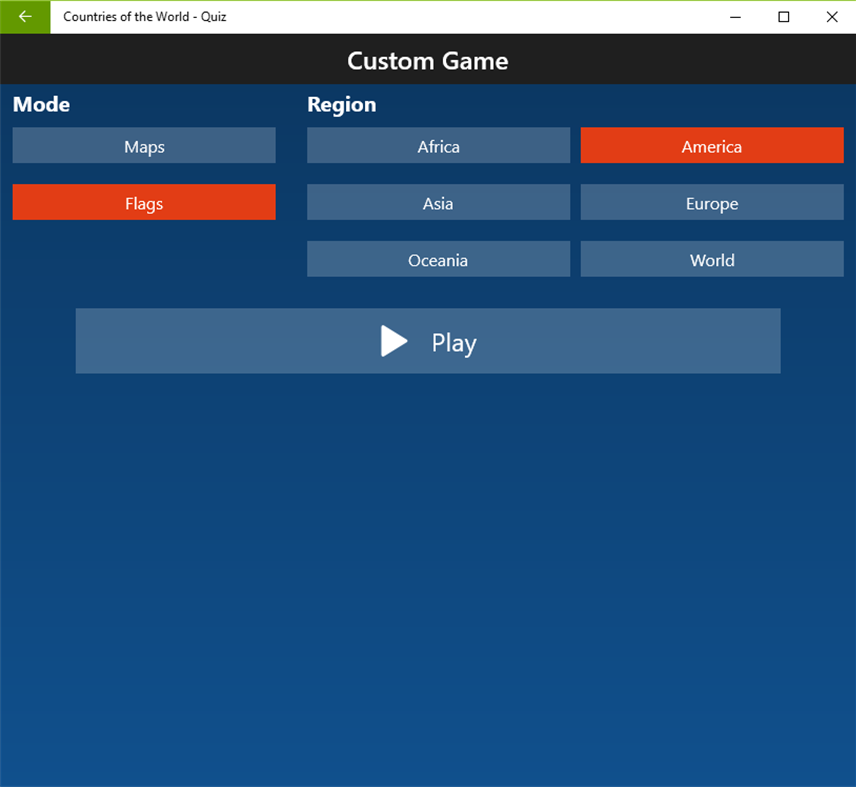 #5. World Quiz - Countries and Flags (Windows) Podle: Julien Wendling