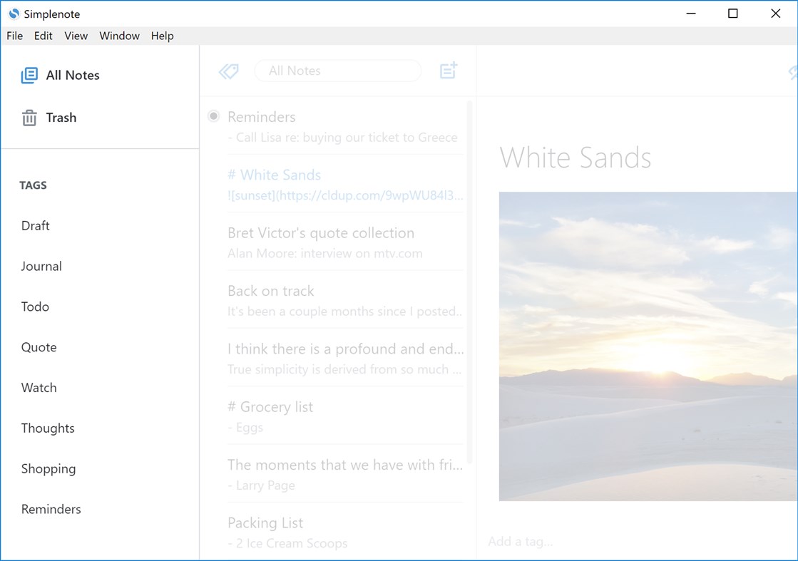 #3. Simplenote (Windows) بواسطة: Automattic, Inc.