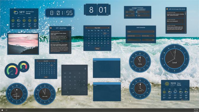 windows 10 desktop widgets)