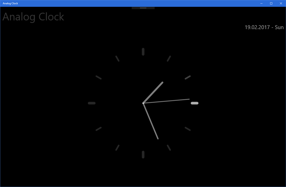#1. Analog Clock (Windows) di: Den Mosh