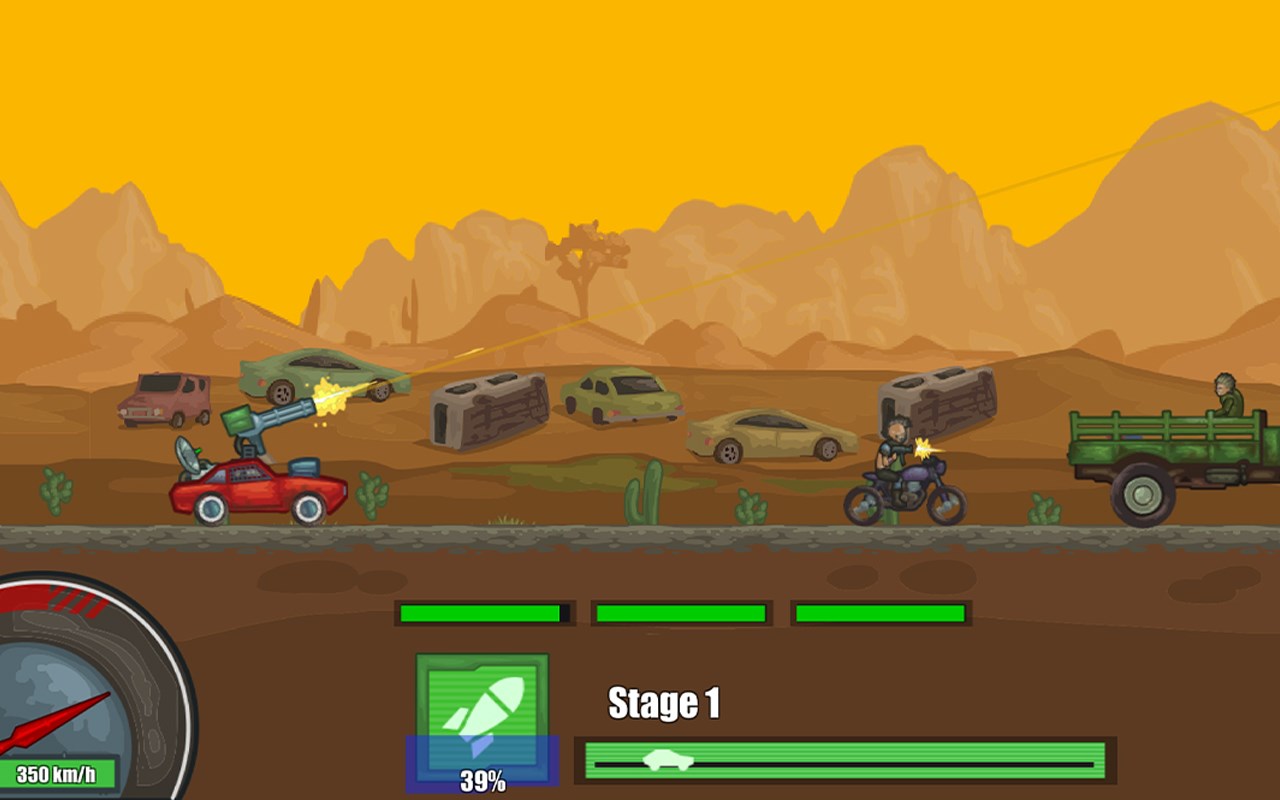 Battle On Road Car Game