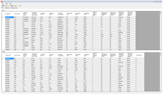 Data Table Comparer screenshot 1