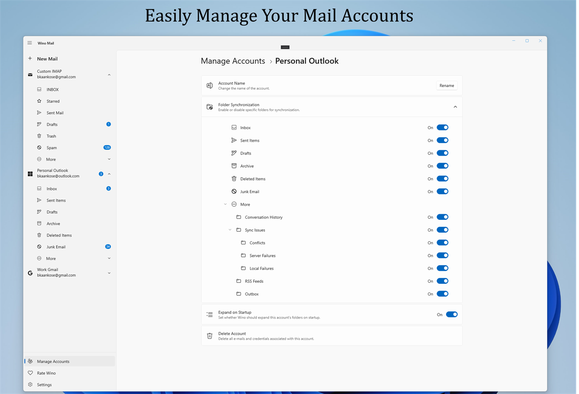 #6. Wino Mail (Windows) 由: Burak Kaan Köse