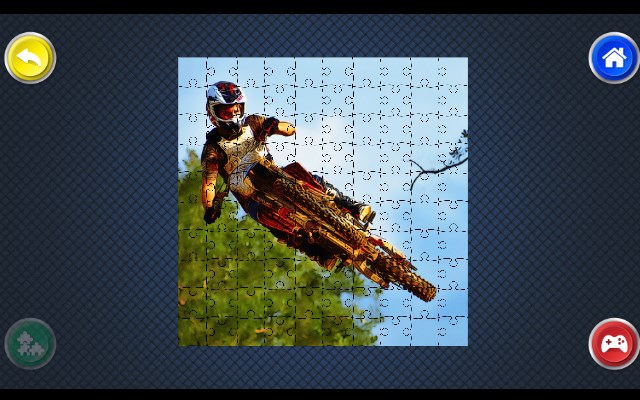 Flying Dirt Bike Stunts Puzzle Game