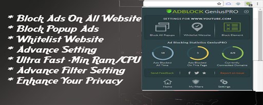 Genius PRO : Adblocker +Total Web Security marquee promo image