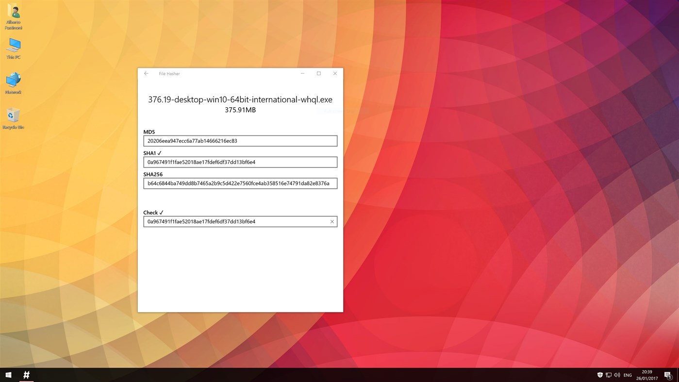 #3. File Hasher (Windows) 由: Aftnet