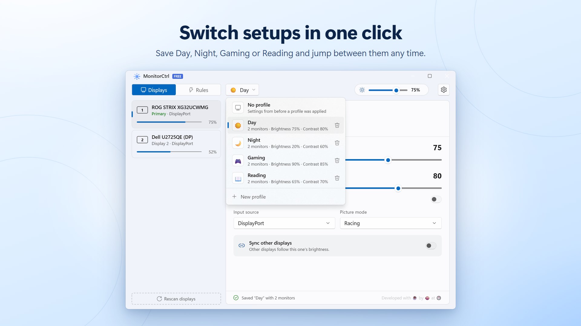 Monitor.Ctrl - Monitor Brightness Control screenshot