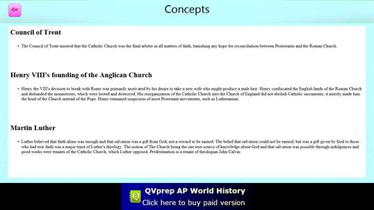 QVprep Lite AP European History screenshot 4