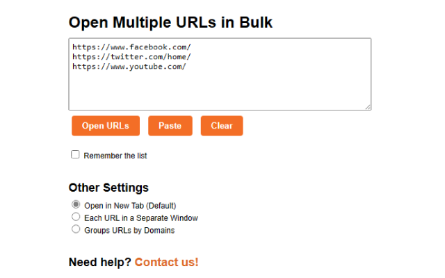 Bulk URL Opener