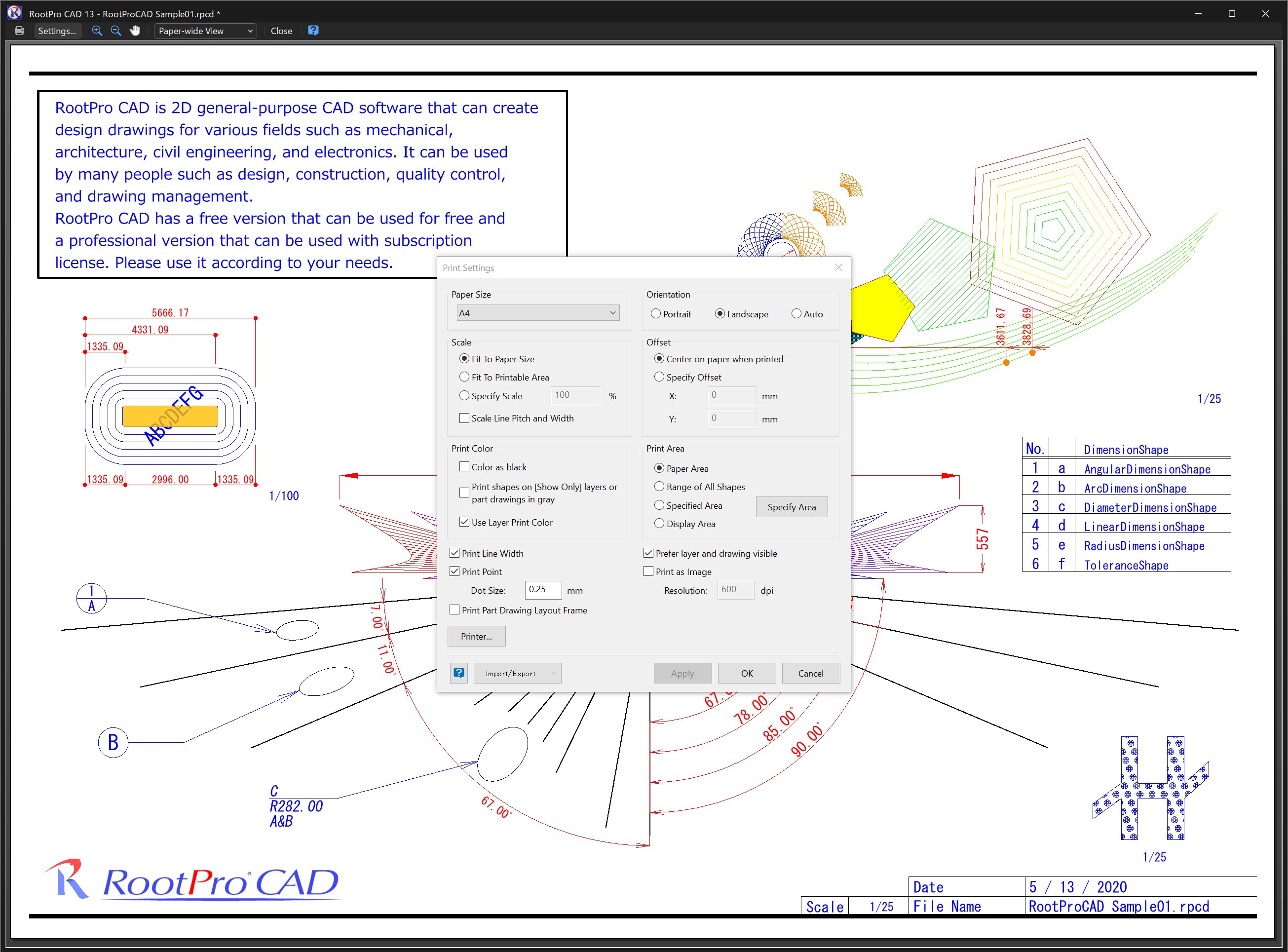 RootPro CAD screenshot