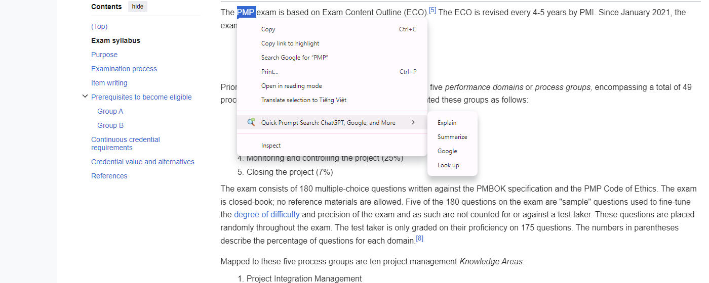 Image promotionnelle principale de Quick Prompt Search: ChatGPT, Google, and More