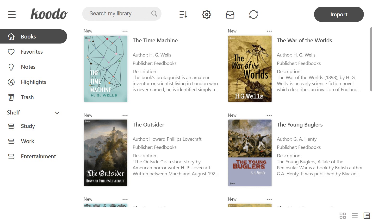Koodo Reader screenshot