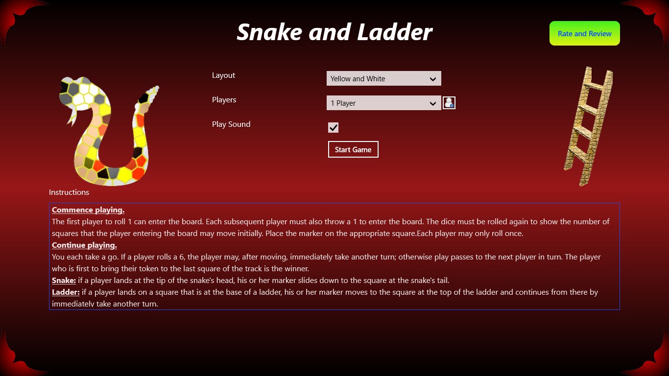 Snake and Ladder Game for Windows 10