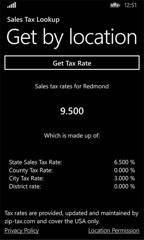 Sales Tax Lookup Screenshots 1
