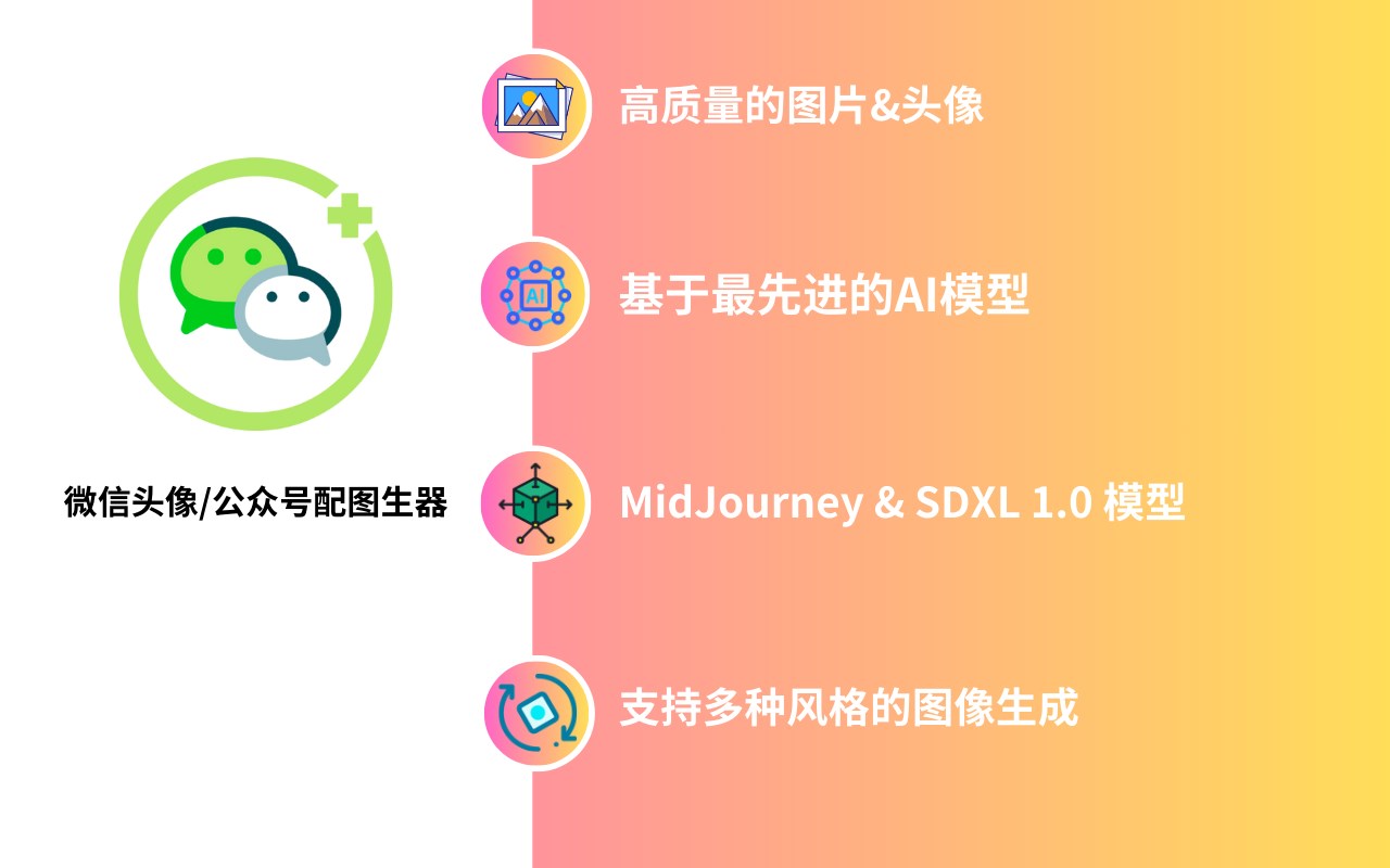 WeChat image/avatar generator - MidJourney&SDXL 1.0