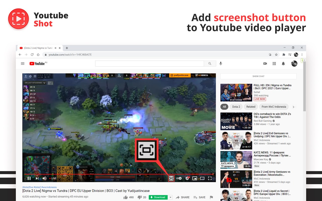 Youtube Shot - screenshot tool promo image
