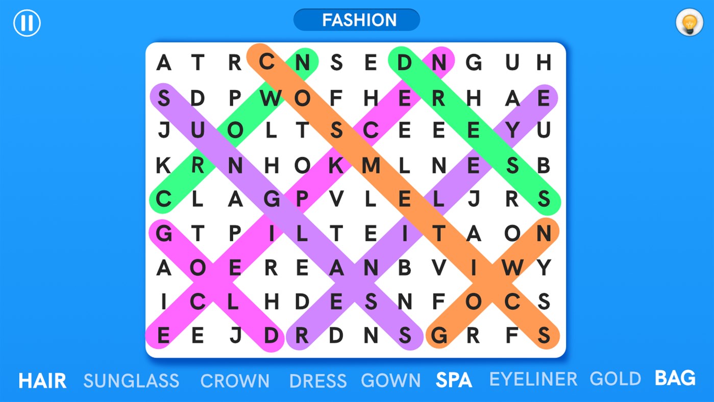 #4. Word Search - Word Puzzle Game (Windows) By: RV AppStudios