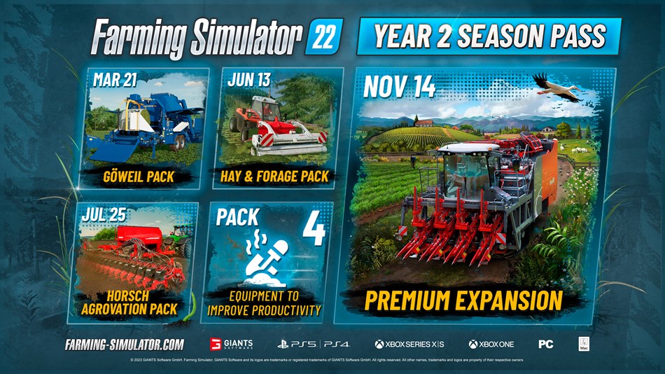 Farming Simulator 22 - Year 2 Season Pass (Windows) От: GIANTS Software