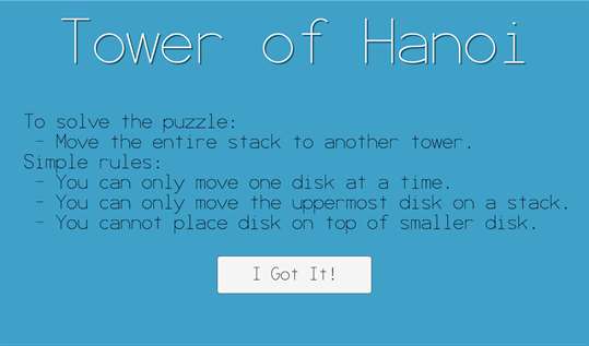 Tower of Hanoi-puzzle screenshot 3