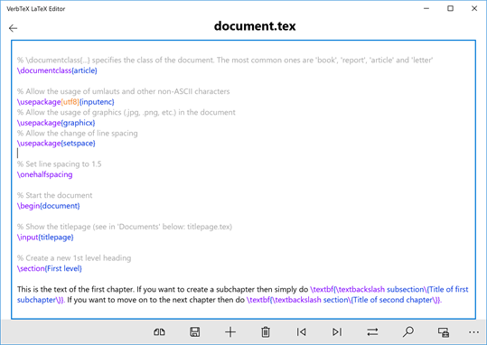 VerbTeX LaTeX Editor screenshot 1