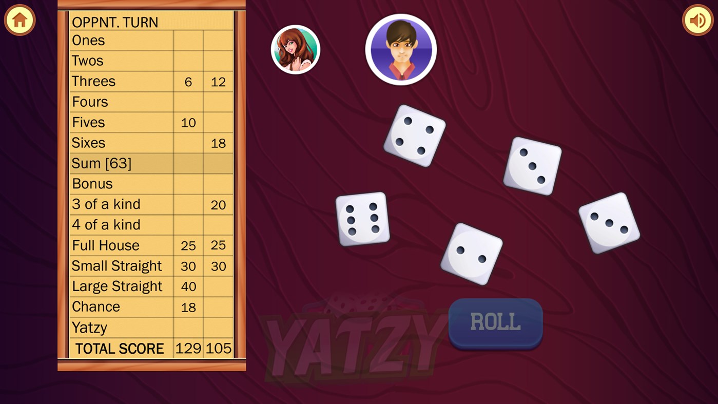 #3. Yatzy Free (Windows) By: Card Guru Game Studio