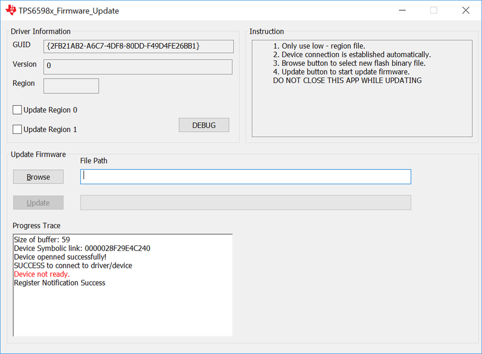 TPS65982DFirmwareUpdate (Windows) 由: Khanh