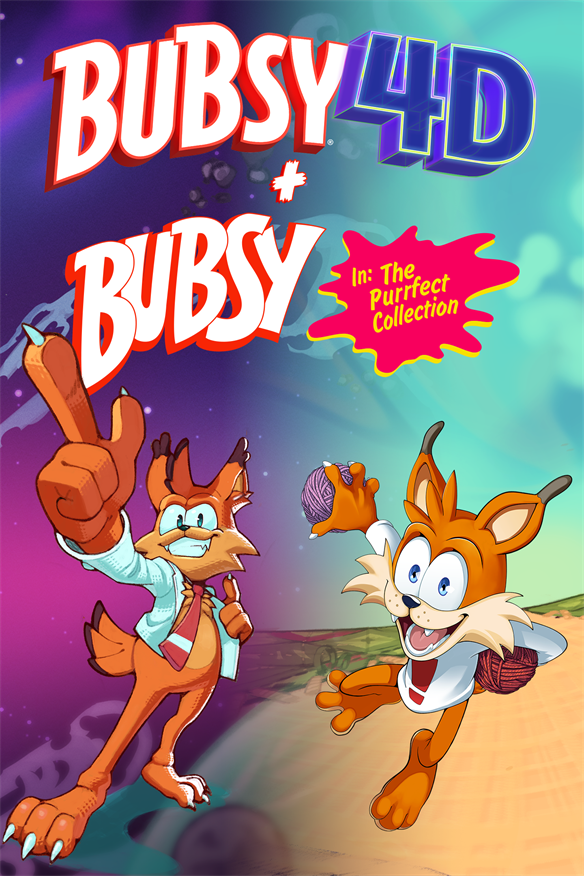 Bubsy 4D + Bubsy in: The Purrfect Collection Xbox Series X|S and Xbox One cover art