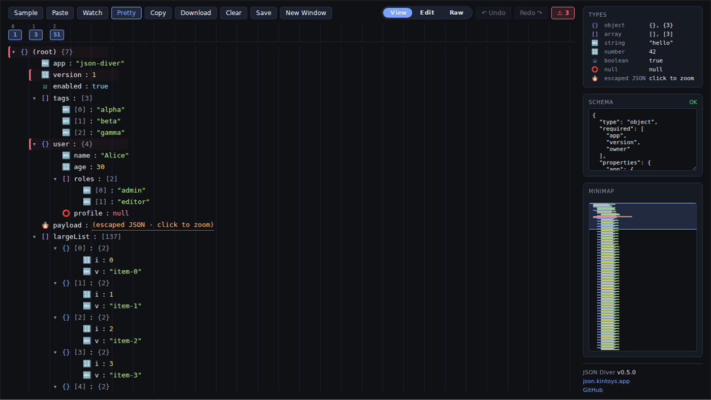 #4. JSON Diver (Windows) Podle: デジ式