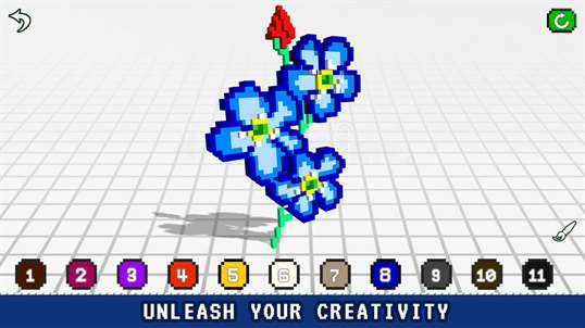 Flowers 3D Color by Number - Voxel Coloring Book screenshot 4