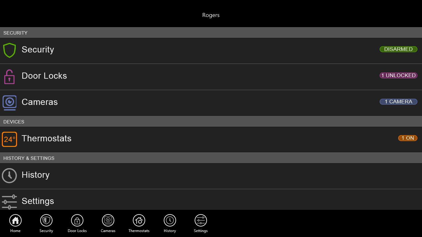 Rogers Smart Home Monitoring for Windows 10