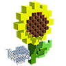 Flowers 3D Color by Number - Voxel Coloring Book