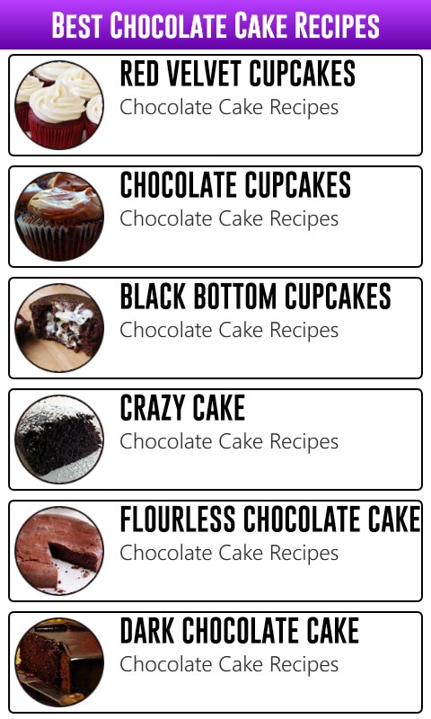 Captura 1 Best Chocolate Cake Recipes windows