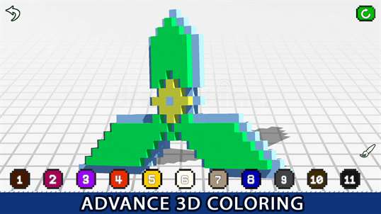 Fidget Spinner 3D Color by Number - Voxel Coloring screenshot 4