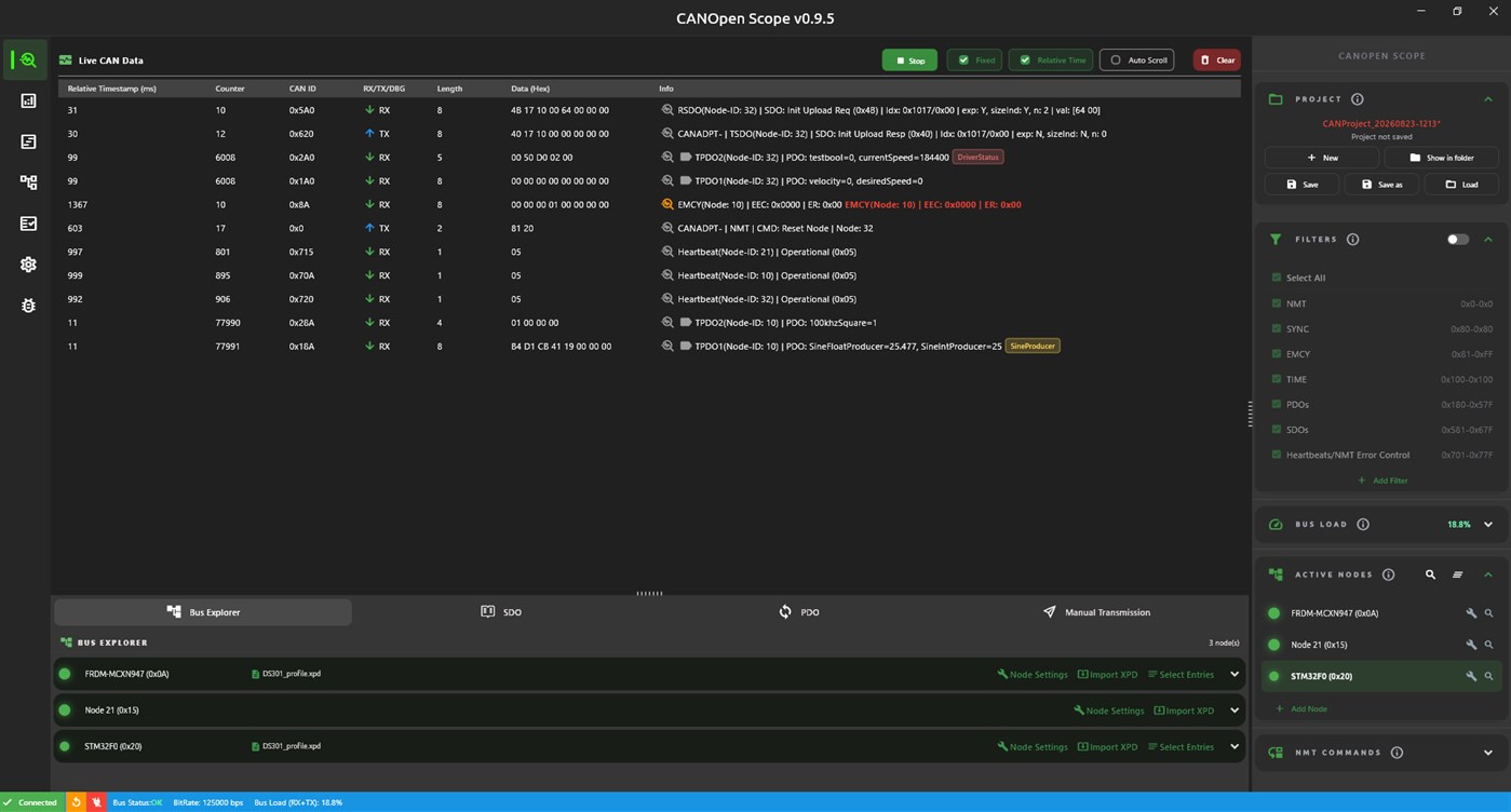 #1. CANOpenScope (Windows) Tekijä: HamedJafarzadeh
