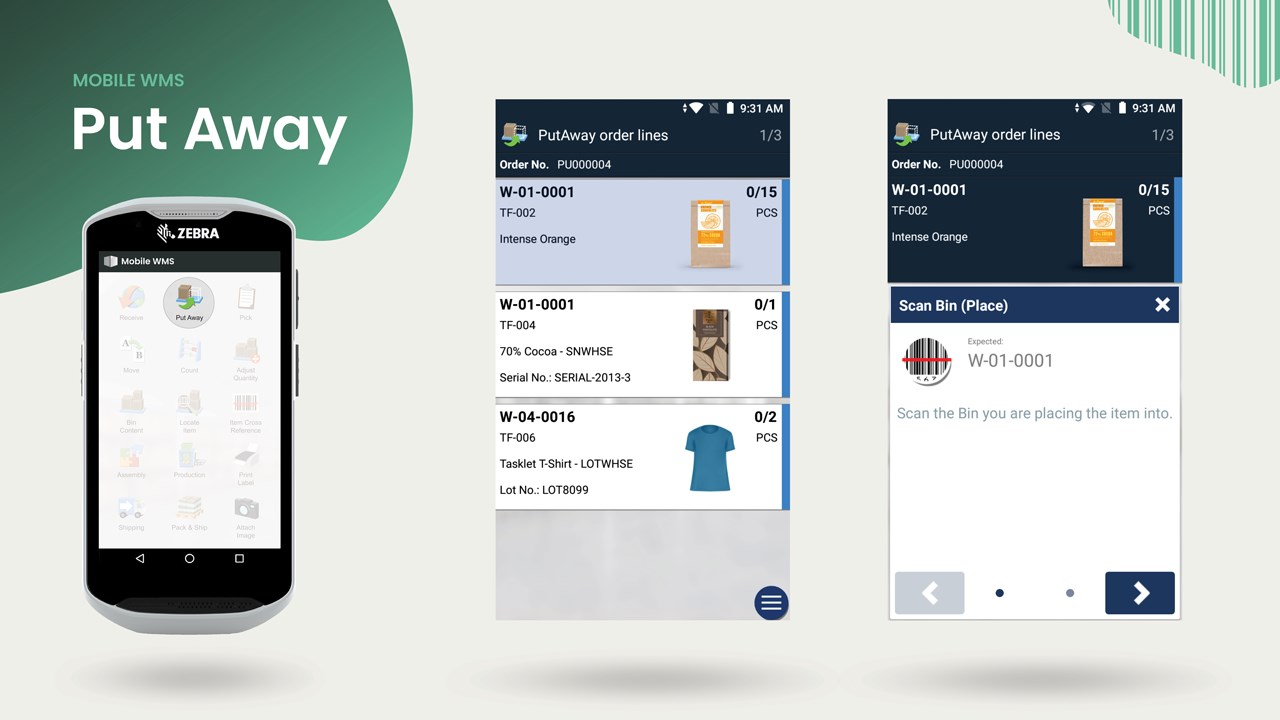 Snapshot 5 of Tasklet Mobile WMS