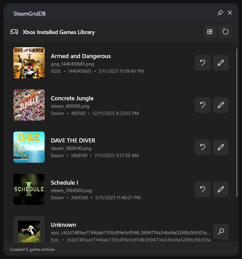SteamGridDB for Xbox screenshot